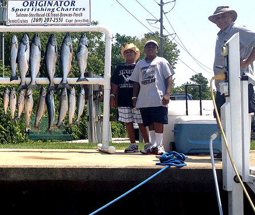 Originator Fishing Charter :: Come Fish Lake Michigan & St Joe River for Perch Salmon Steelhead Trout